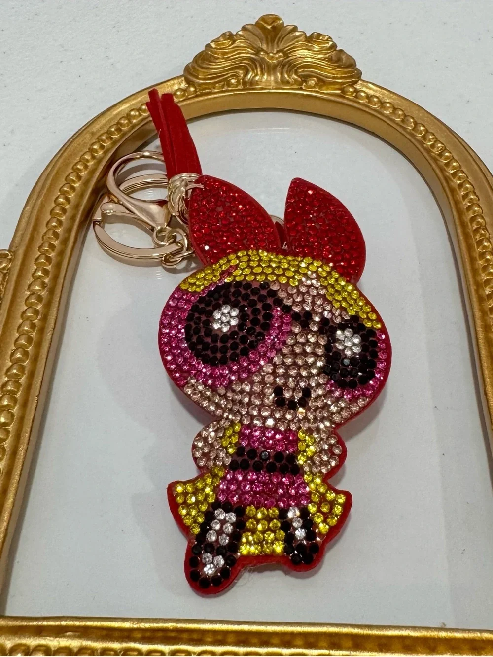 New Blossom Powder Puff Girl Keychain Bag Charm